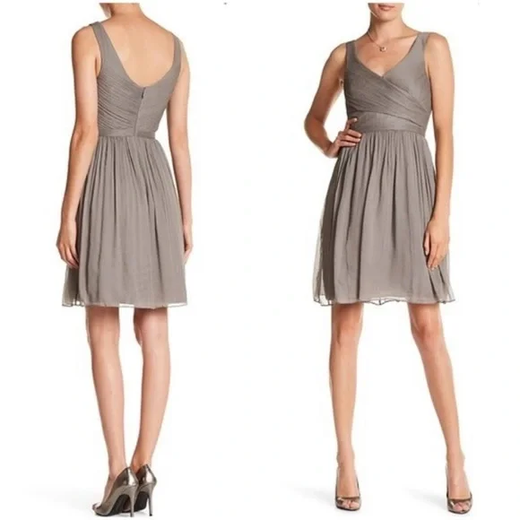 J. Crew | Dresses | J Crew Silk Heidi Bridesmaid Cocktail Dress Gray Sz Nwt  | Poshmark